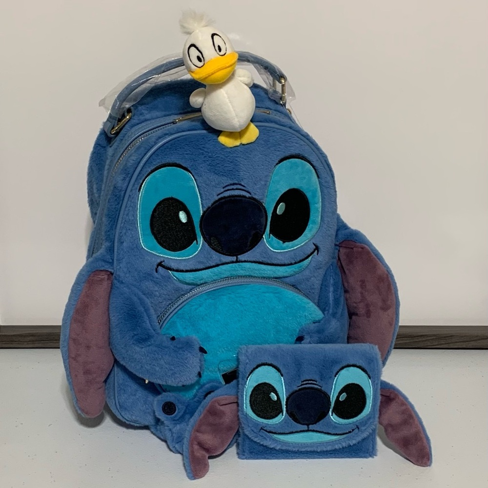 Her Universe Disney Lilo & Stitch Duckling Plush Mini Backpack & Wallet-New